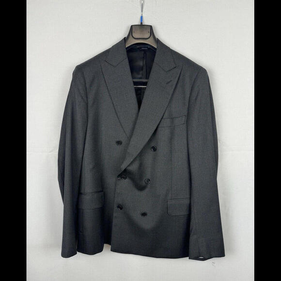 Tombolini Other - Tombolini Virgin Wool Double-Breasted Blazer Jacket Gray Size 58 - 7 EU, 46 US